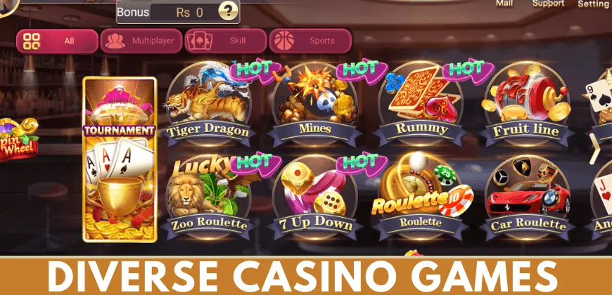 diverse casino games