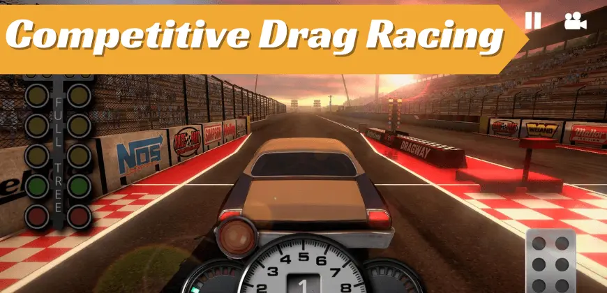 showing drag racing in the game